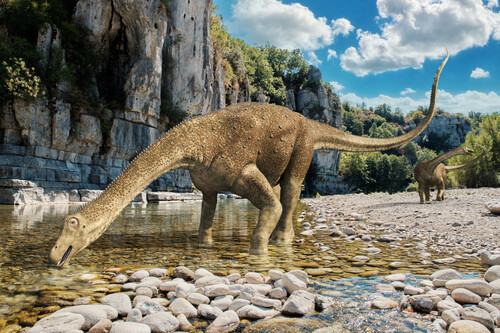 Dinossauro saurópodes. Créditos: banco de imagens