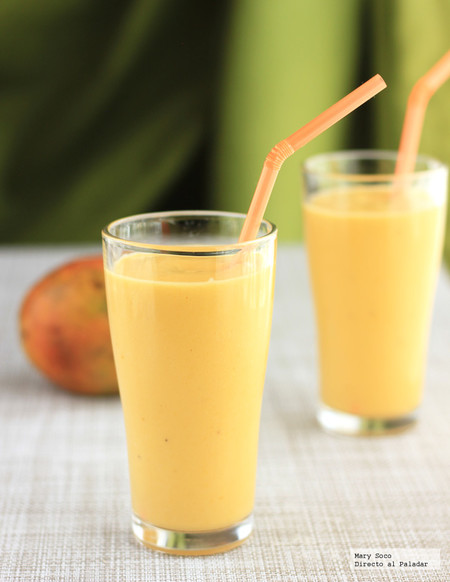Smoothie de mango y piña. Receta