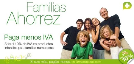 Familias ahorrez es una campaña para facilitar las comprar de productos infantiles de las familias numerosas