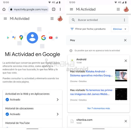 私のGoogleアクティビティ