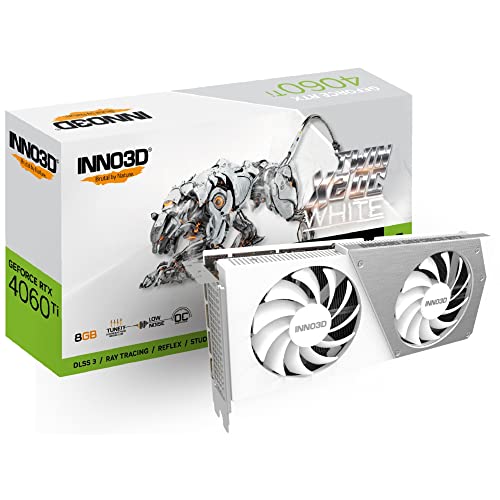 Tarjeta Gráfica INNO3D GeForce RTX 4060 Ti Twin X2 OC White 8GB GDDR6 DLSS3