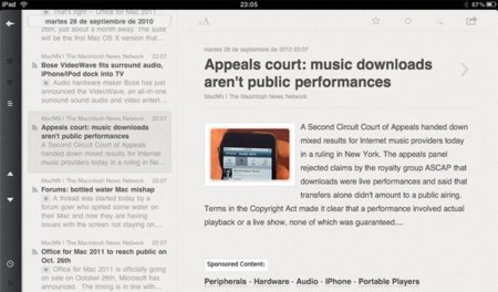 Reeder y Pulse, dos conceptos opuestos de lector de feeds para el iPad
