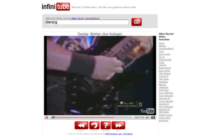 Infinitube, ver vídeos de YouTube de forma consecutiva