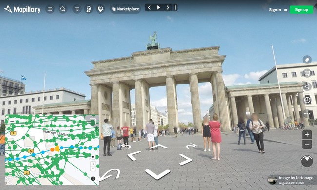 Captura de pantalla de Mapillary