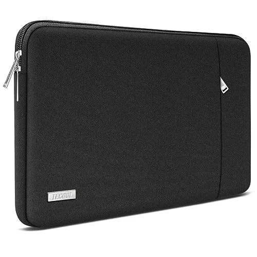 TECOOL 15 15,6 Pulgadas Funda Portátil,Funda Ordenador 15,6 Pulgadas para 15-15,6" HP Pavilion Lenovo ideapad Acer DELL ASUS Chromebook Laptop,Protectora Bolso 15,6 PC Blanda 15", Negro