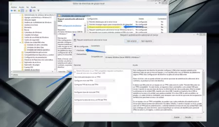 Cambio de las directivas de seguridad en Windows