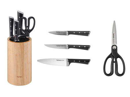 Tefal R Set De Cuchillos Y Tijeras Con Bloque