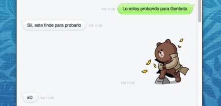 line chat mensajes
