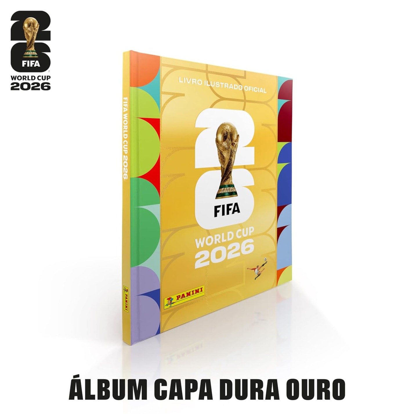 Copa do Mundo 2026 Álbum de Figurinhas Capa Dura Ouro 