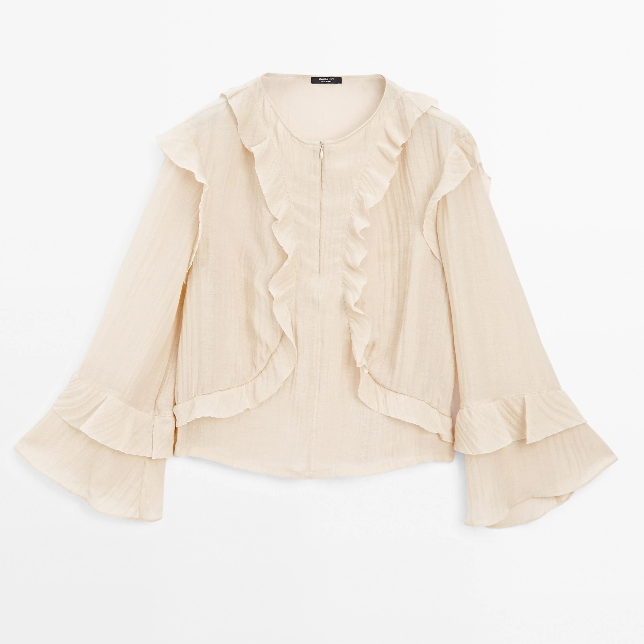 Blusa fluida detalle volantes

