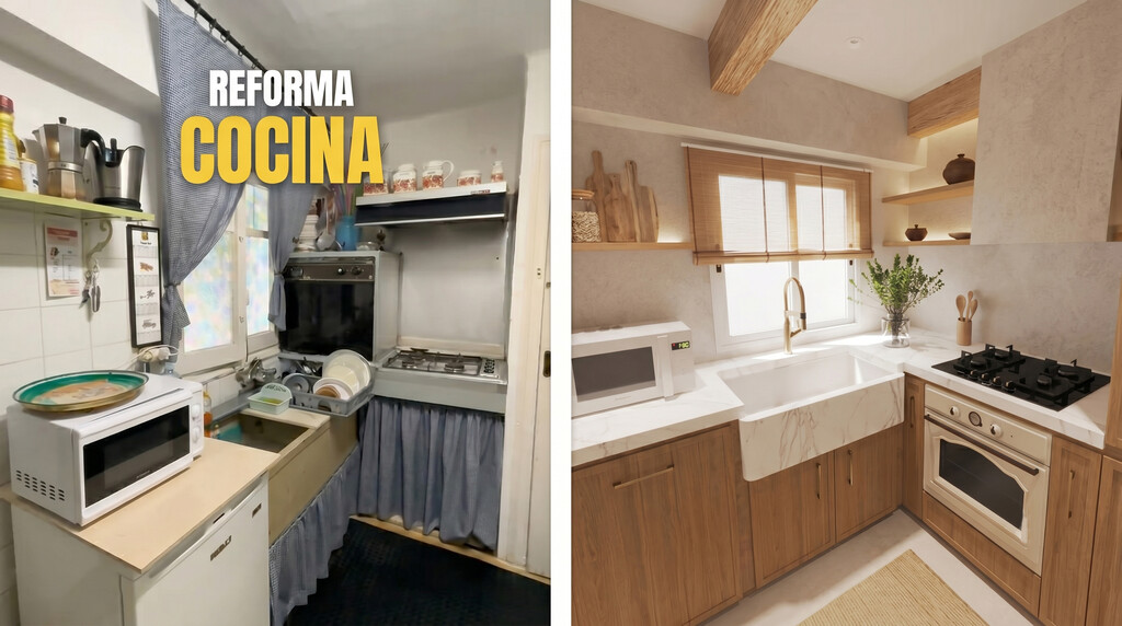 De cocina pequeña de los años 60, a espectacular tras la reforma: “Era una cocina de toda la vida y mi abuelo nunca le había hecho nada”