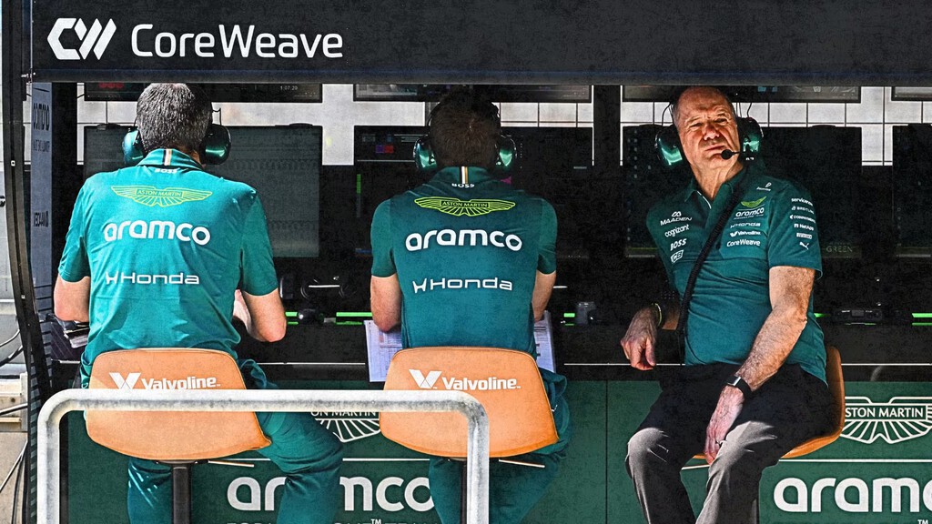 El Aston Martin ya es el peor coche de la F1, pero según Adrian Newey sería el quinto de no ser por culpa de Honda