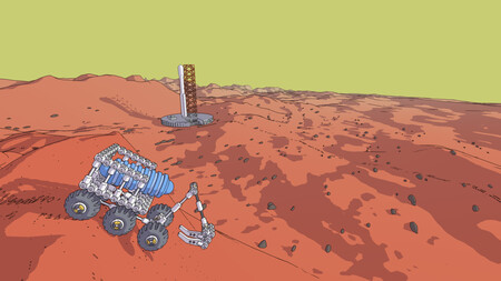 Construir rovers espaciales de todo tipo y unas físicas muy juguetonas en Mars First Logistics, el simulador de transporte marciano