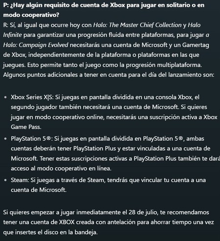 Microsoft no está poniendo fácil que los jugadores puedan jugar en cooperativo al remake de Halo en PS5