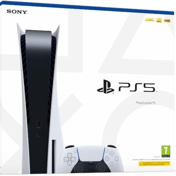 Consola Sony PlayStation 5 Standard, SIN JUEGO DE DESCARGA, ABIERTA, CAJA ROTA