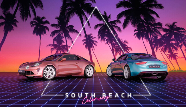Alpine A110 South Beach Colorway