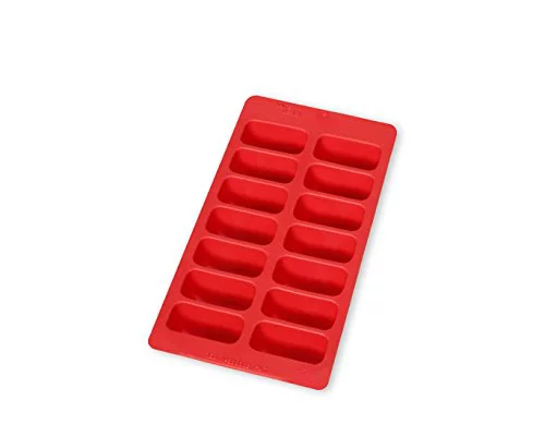 Lékué Cubitera de Caucho SBS con tapa, Rojo, Rectangular