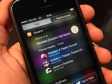 Swarm ahora nos permite hacer check-in desde el centro de notificaciones