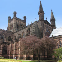 La catedral de Chester alberga una pintura única elaborada sobre un lienzo hecho de telarañas