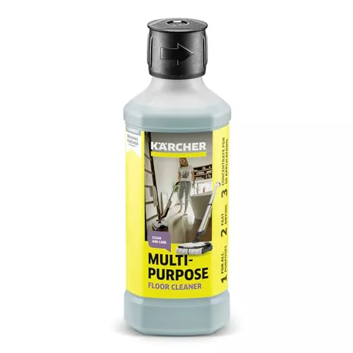 Limpiador de suelos universal RM 536 de Kärcher, para resultados sin rayas en todos los suelos duros, 500ml de producto generan 40l de líquido limpiador una vez diluido