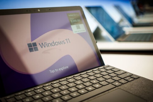Windows11 aberto em tela de notebook. Créditos: banco de imagens