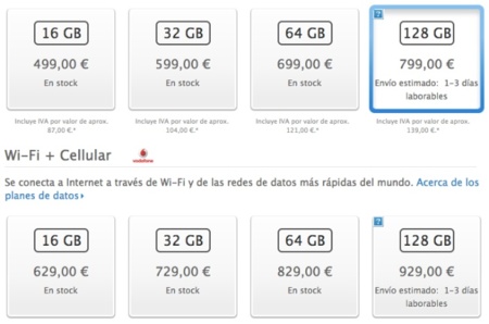El iPad de 128 GB ya se puede comprar