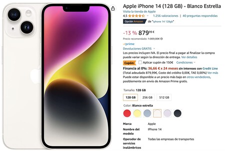 Iphone 14 De 128 Gb Con Cupon De 150 Euros