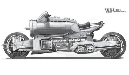 The priest motorbike sketch