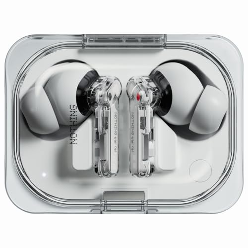 Nothing Ear (a) Auriculares inalambricos Bluetooth con Integración de ChatGPT, Cancelación de Ruido Activa, Algoritmo de Mejora de Graves y hasta 42,5 Horas de reproducción - Blanco