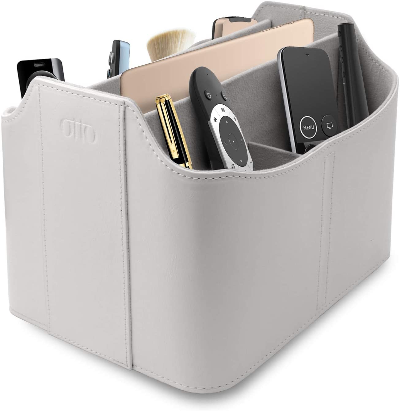 Organizador Multifunción Para Mandos A Distancia Y Material De Oficina - Con 4 Compartimentos, Diseño Compacto Y Varios Colores (amarillo, Rojo, Verde, Gris)