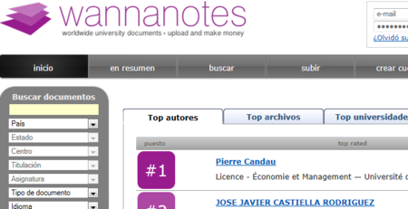 Wannanotes, traficando (en el buen sentido) con tus apuntes de clase