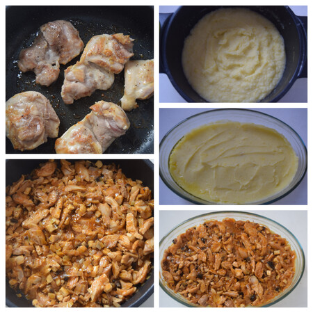 Pastel de pollo paso a paso