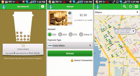 Aplicación oficial de Starbucks para Android