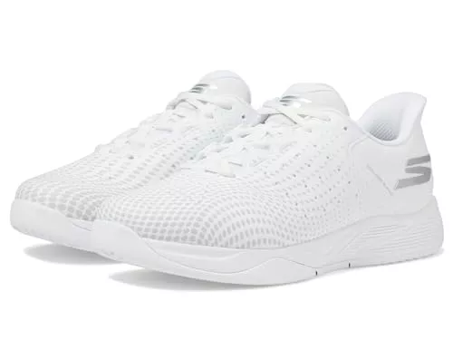 Skechers Viper Court Reload, Zapatillas Hombre, White/Textile/White Trim, 46 EU