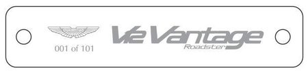 Placa 101 Aston Martin V12 Vantage Roadster
