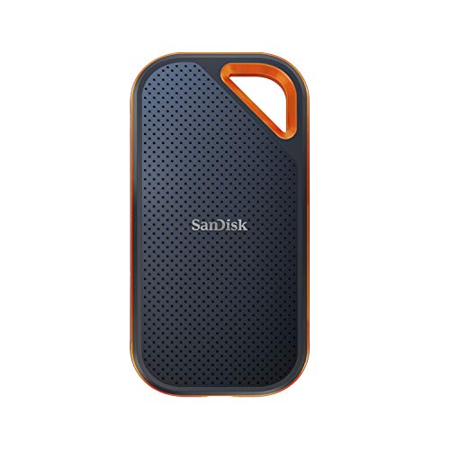 SanDisk Extreme PRO SSD Externo Portátil 2 TB (Disco duro externo SSD con velodidad de lectura e de escritura hasta 2000 MB/s, 256-bit AES hardware encryption, Clasificación IP65)