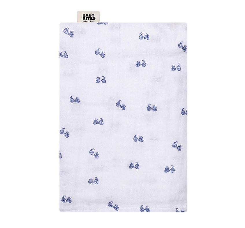 Muselina Baby Bites estampado bicicletas