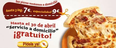 Telepizza elimina los gastos de envío en abril