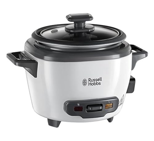 Russell Hobbs Arrocera - Capacidad 0,4 litros, 3 Raciones, Olla Arrocera Pequeña, Función Mantener el Calor, 200 W - 27020-56