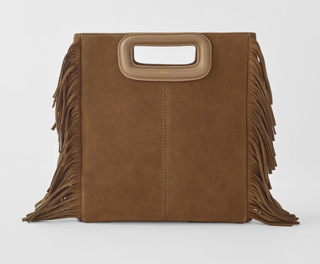 Bolso Mano Ante Flecos Maje