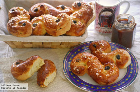 Bollitos suecos de Santa Lucía. Receta de Navidad