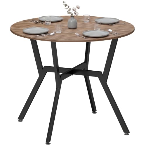 HOMCOM Mesa de Comedor Redonda