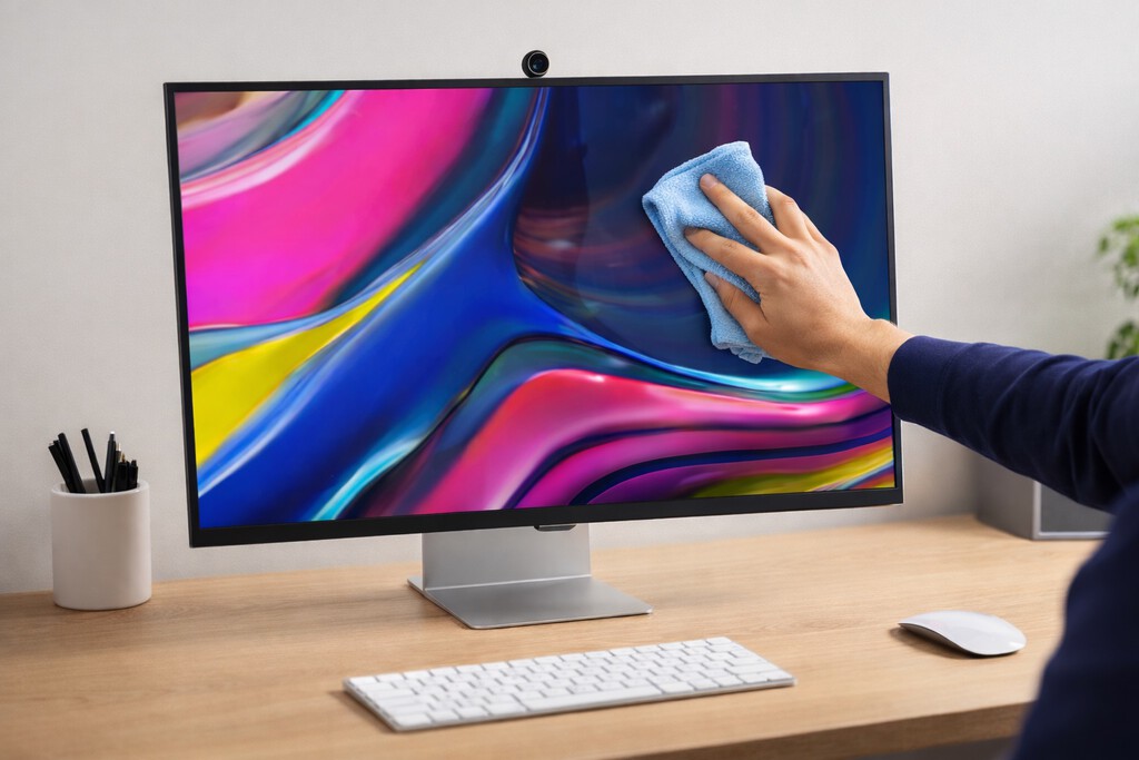 Nunca uses limpiacristales para tu monitor si no quieres acabar con la capa antirreflejos. La solución es mucho más fácil