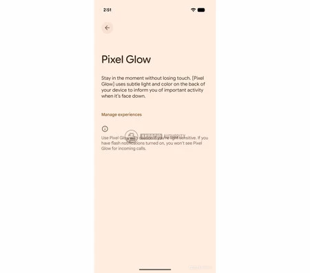 Ajuste de Pixel Glow en Android 17
