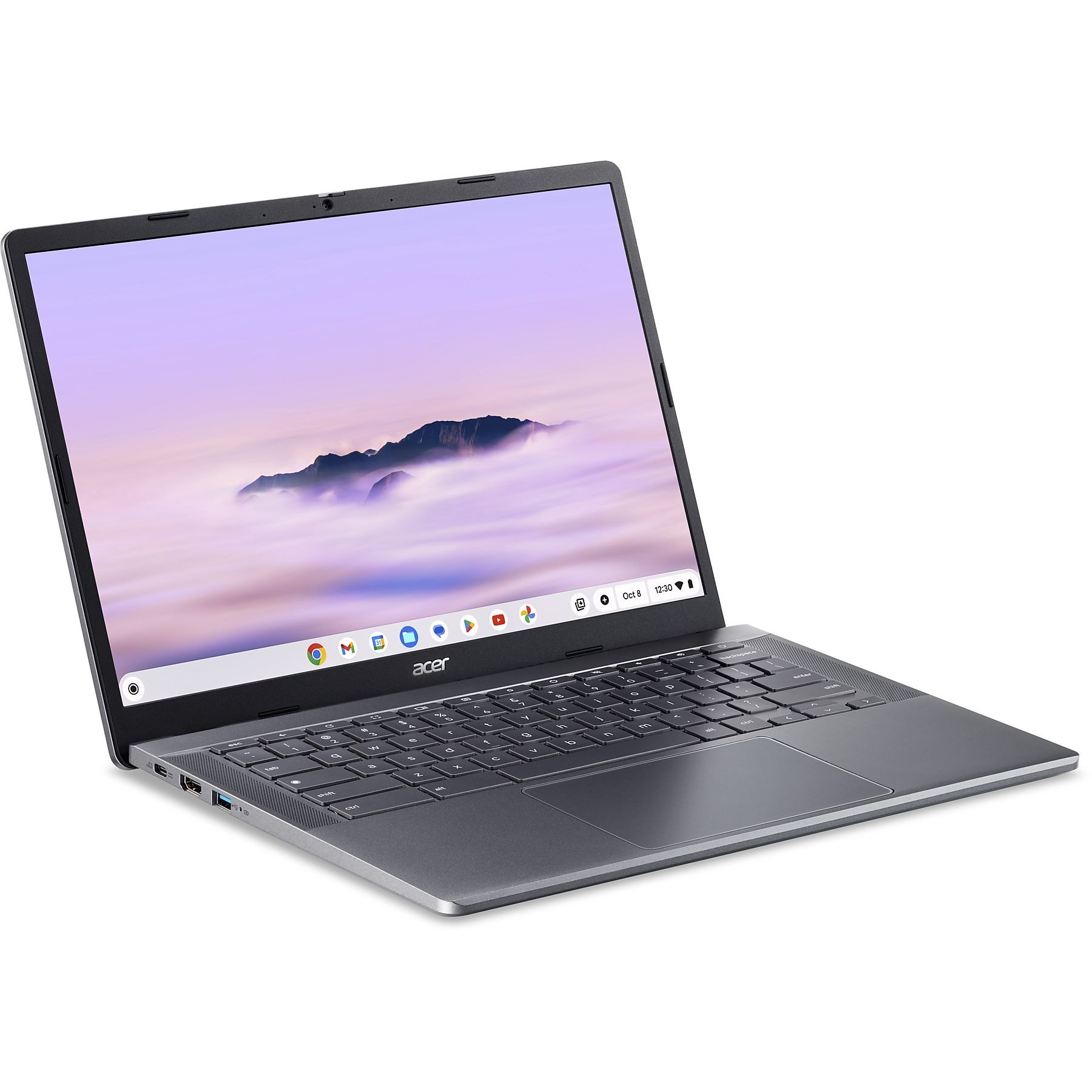 Portátil - Acer Chromebook Plus 514 CB514-3H con Google AI, 14" WUXGA, AMD Ryzen™ 5 7520C, 8GB RAM, 256GB SSD, Radeon™ 610M, Google ChromeOS