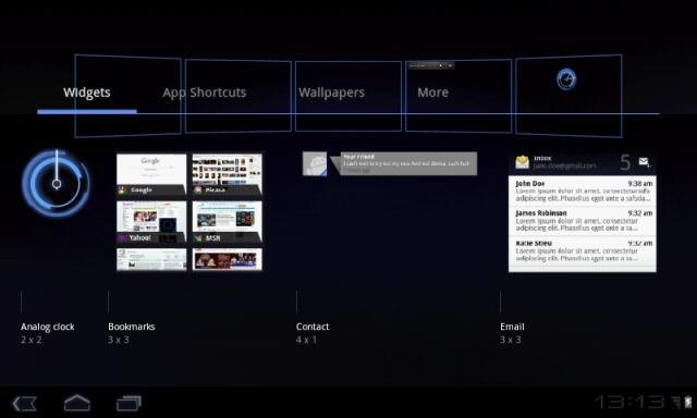 Honeycomb en Nexus One