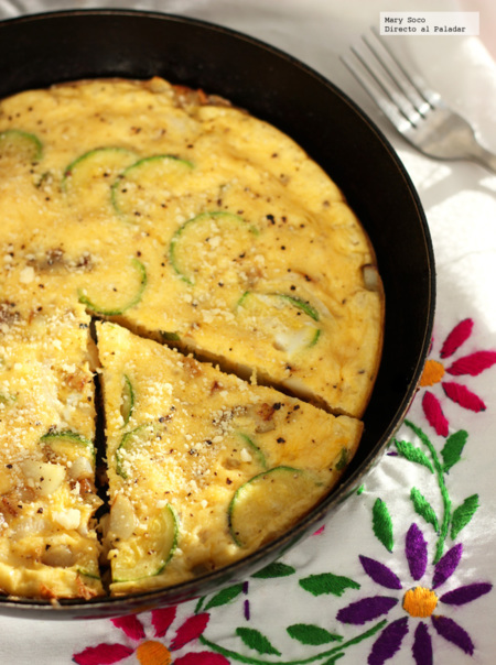 Frittata de papa y calabacita. Receta