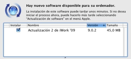Actualización 9.0.2 de iWork'09 ya disponible