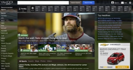 Yahoo rediseña siete de sus secciones principales
