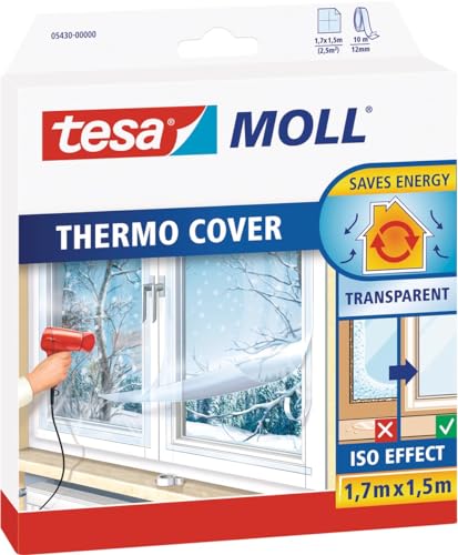 tesamoll Thermo Cover , Cubierta Transparente para el Aislamiento Térmico de Ventanas